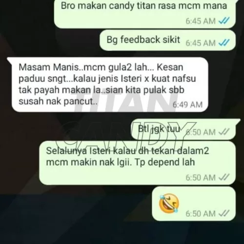 Testimoni Titan Candy 5